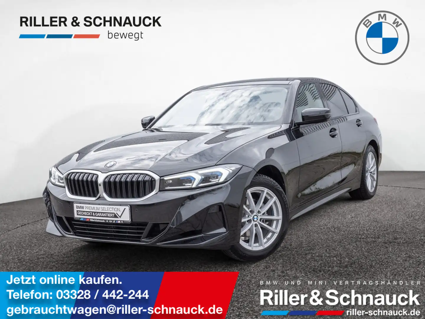 BMW 318 i HUD+360°KAM+LED+NAVI+SHZG Noir - 1