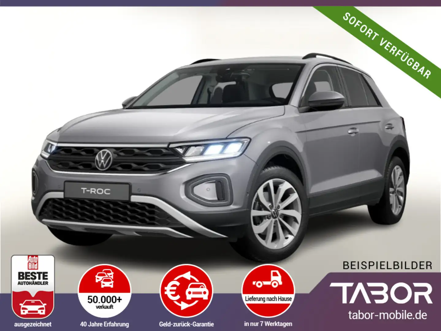 Volkswagen T-Roc 1.5 TSI 150 DSG R2D Keyl Kam SHZ 17Z PrivG Grau - 1