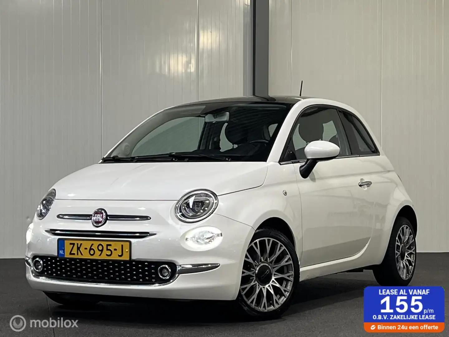 Fiat 500 0.9 TwinAir Turbo Lounge [ NAP panorama cruise ] Wit - 1