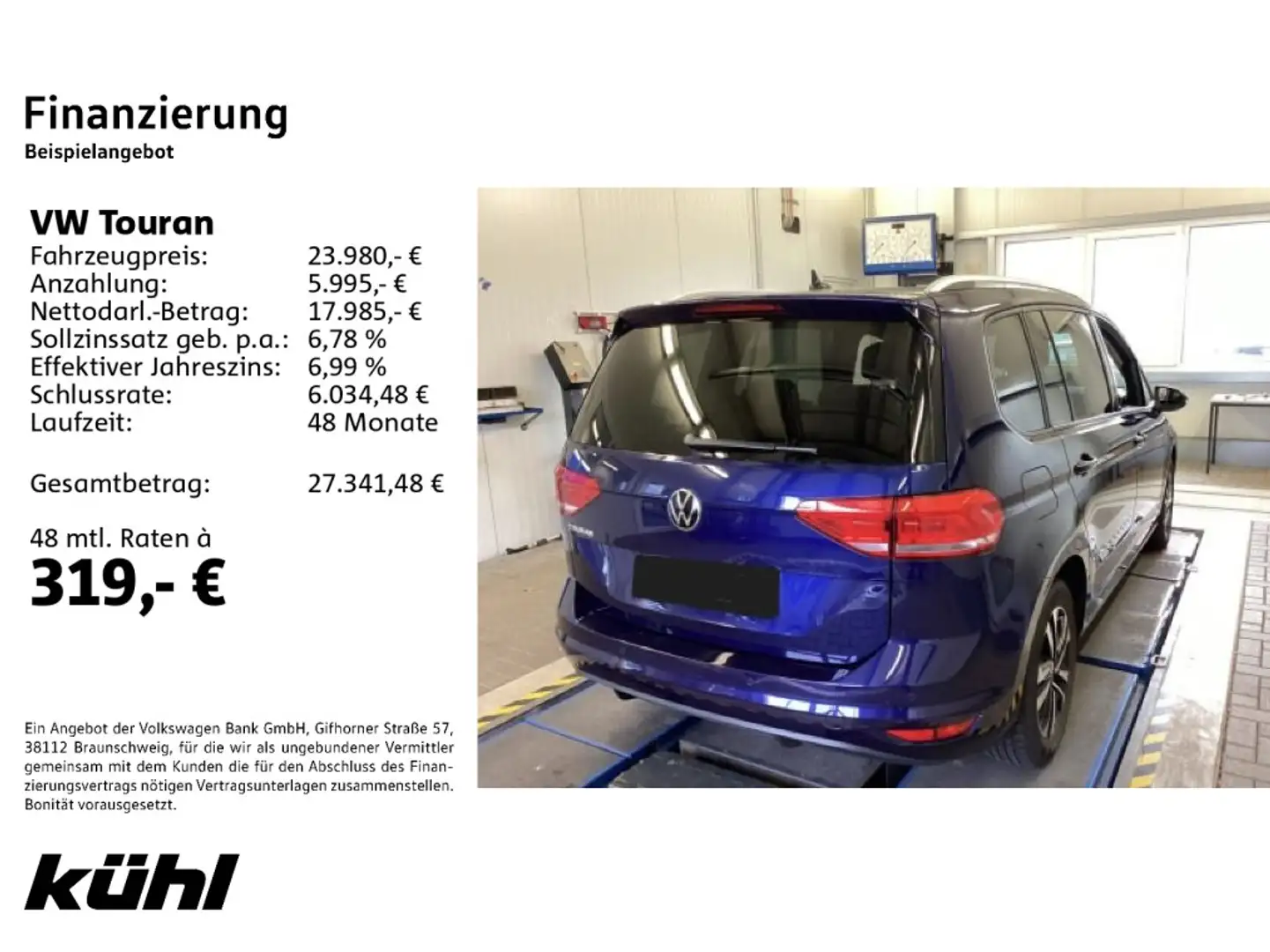 Volkswagen Touran 1.5 TSI DSG United ACC/App/Navi/AHK Blau - 2