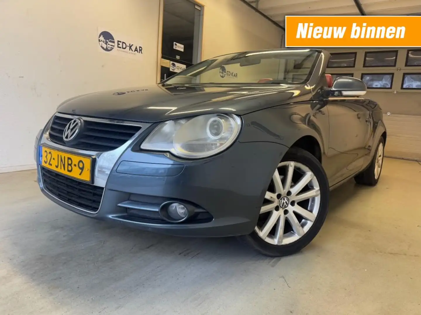Volkswagen Eos 2.0-16v FSI LEER CABRIO RIJDT GOED NAP Szürke - 1