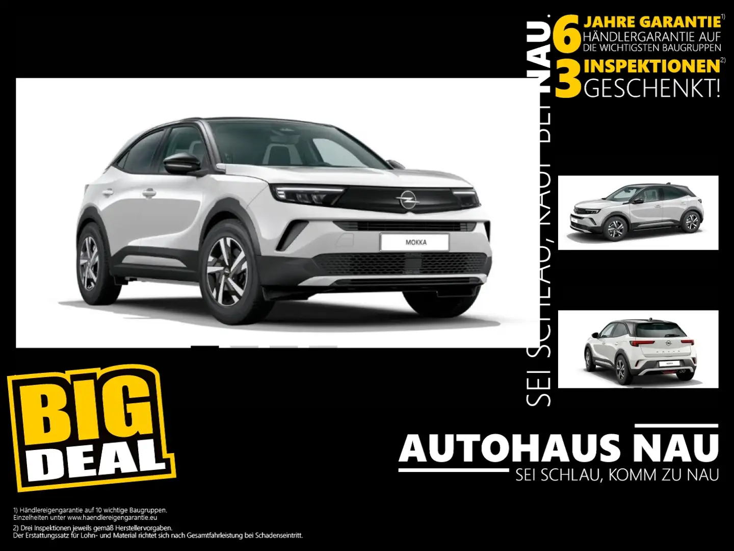 Opel Mokka 1.2 Automatik für 18.790 NETTO für Gewerbebetreibe Bianco - 1