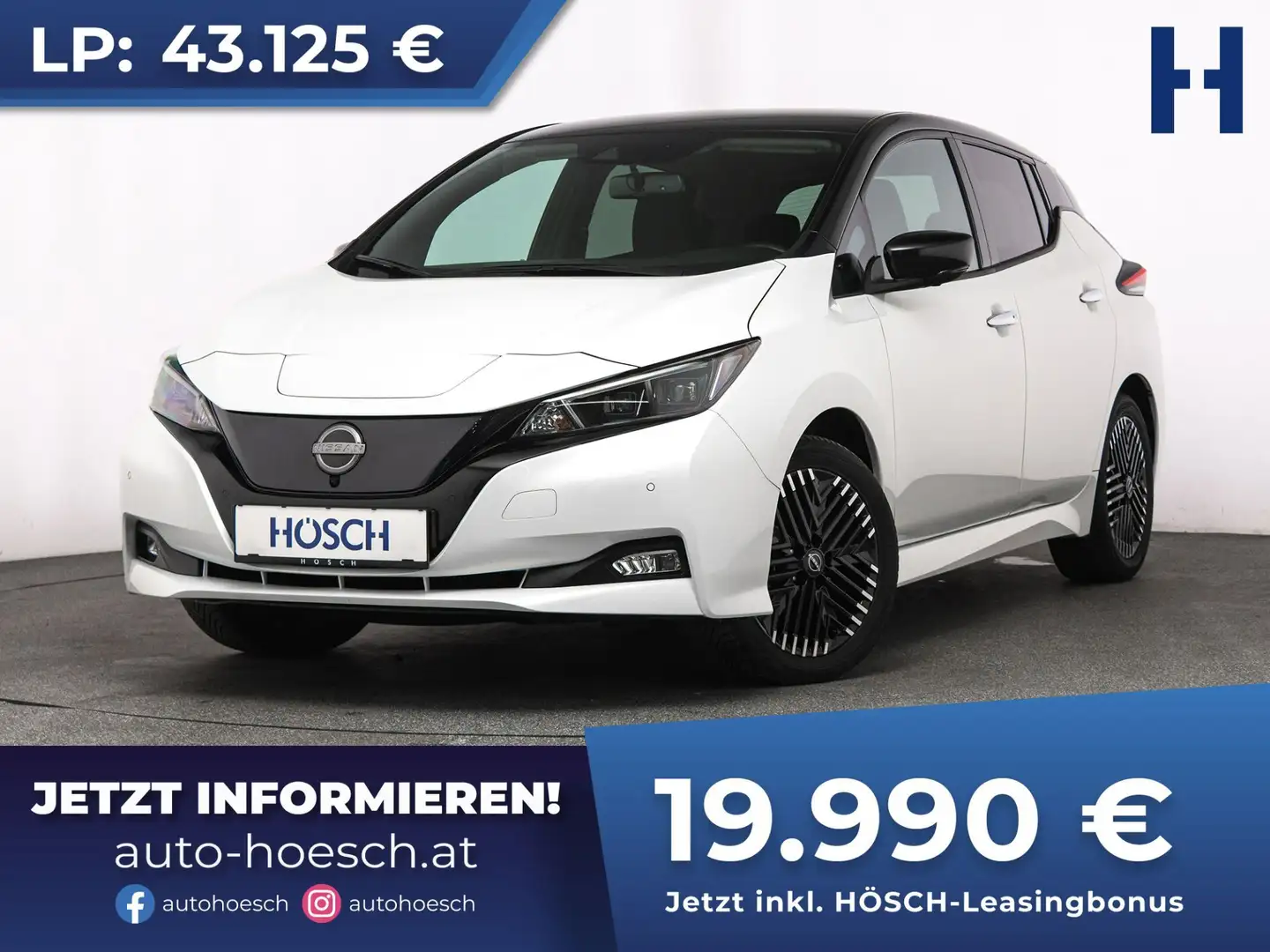 Nissan Leaf N-Connecta 40 kWh 360° WINTER WÄRMEP -54% Weiß - 1