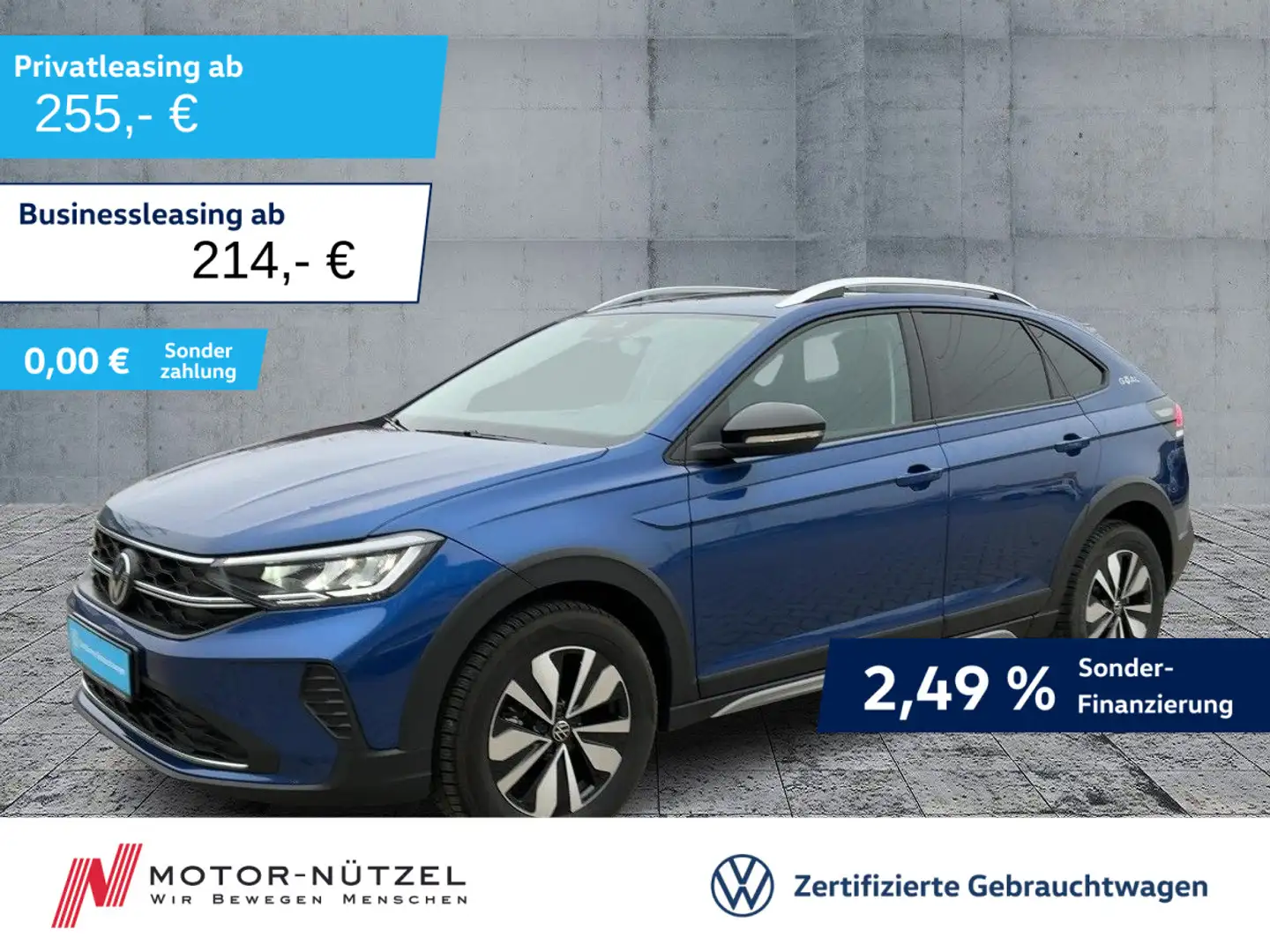 Volkswagen Taigo 1.0 TSI GOAL 5JG+LED+NAVI+ACC+SHZ+DAB+ALU Blau - 1