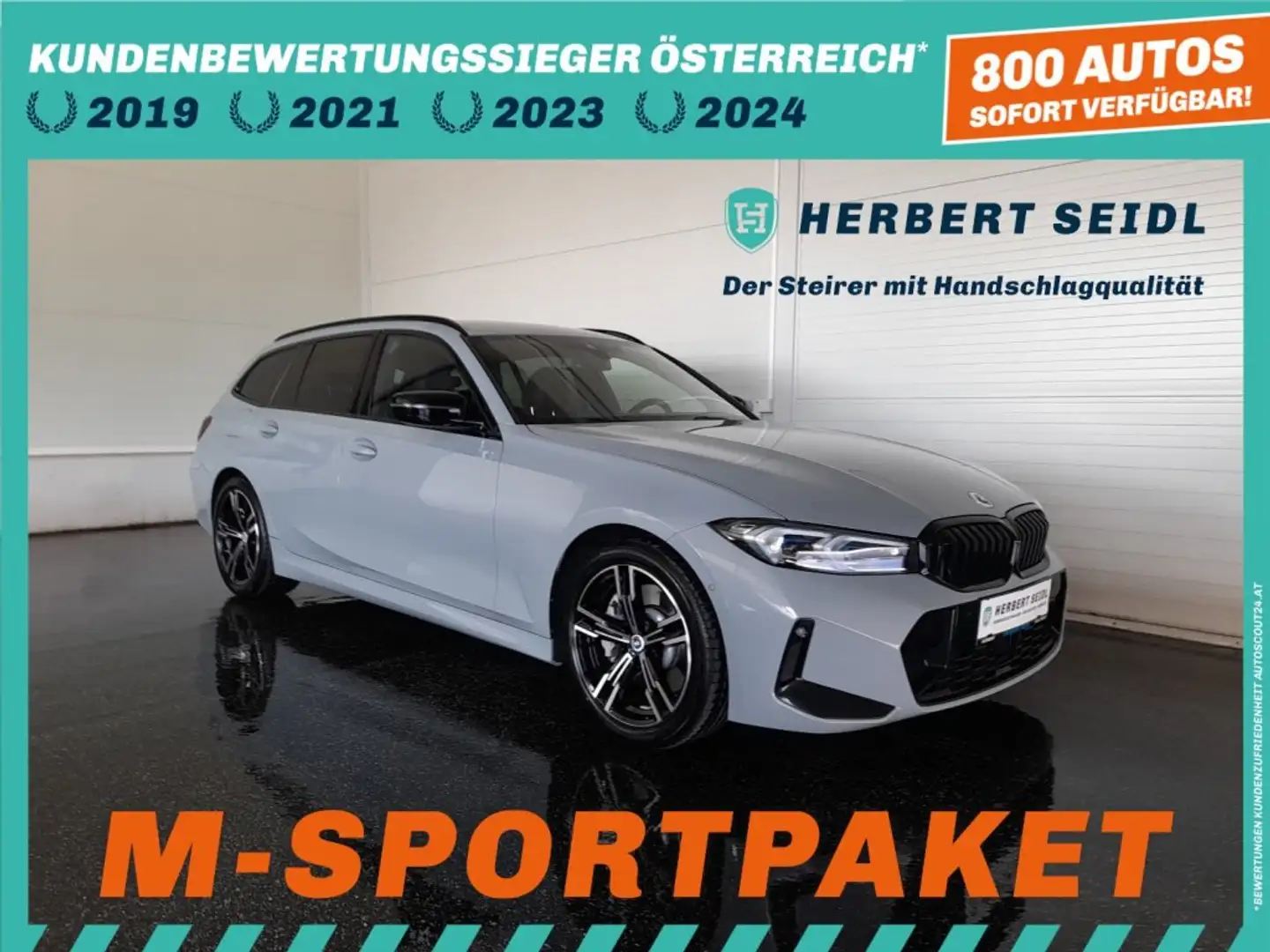 BMW 330 d Touring M-SPORT 4x4 Aut. *NP: 84.331€ / ADAPT LED / NAVI / ACC / DCC / 360° KAMERA / HEAD-UP / HK-SOUND* Grau - 1