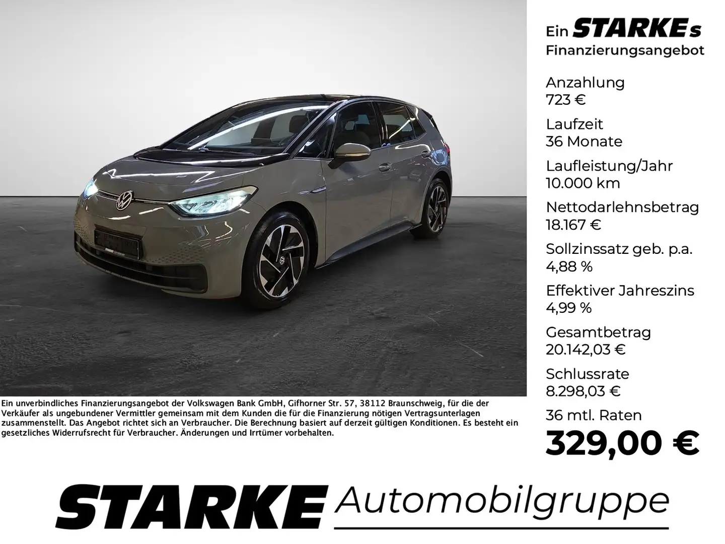 Volkswagen ID.3 Pro Performance LED Navi DAB PDC ACC Grau - 1