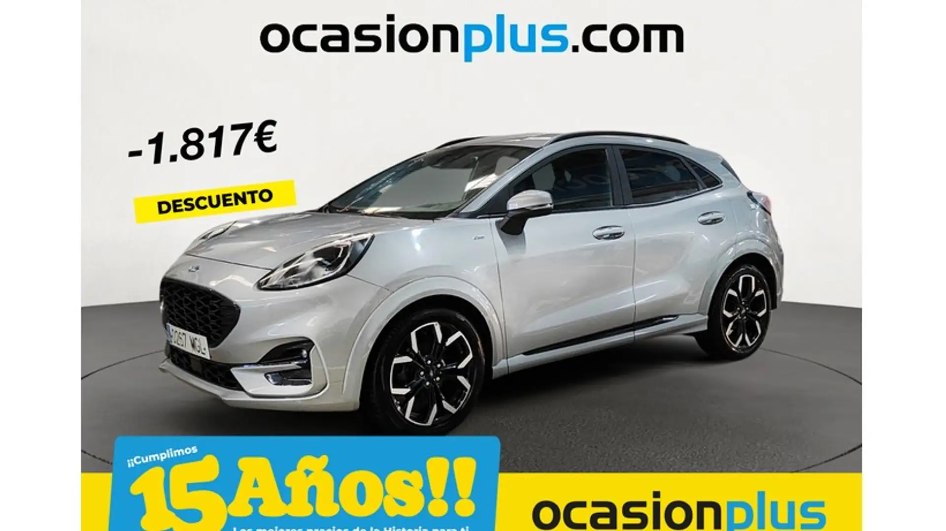 Ford Puma 1.0 EcoBoost MHEV ST-Line X Aut. 125 Argent - 1