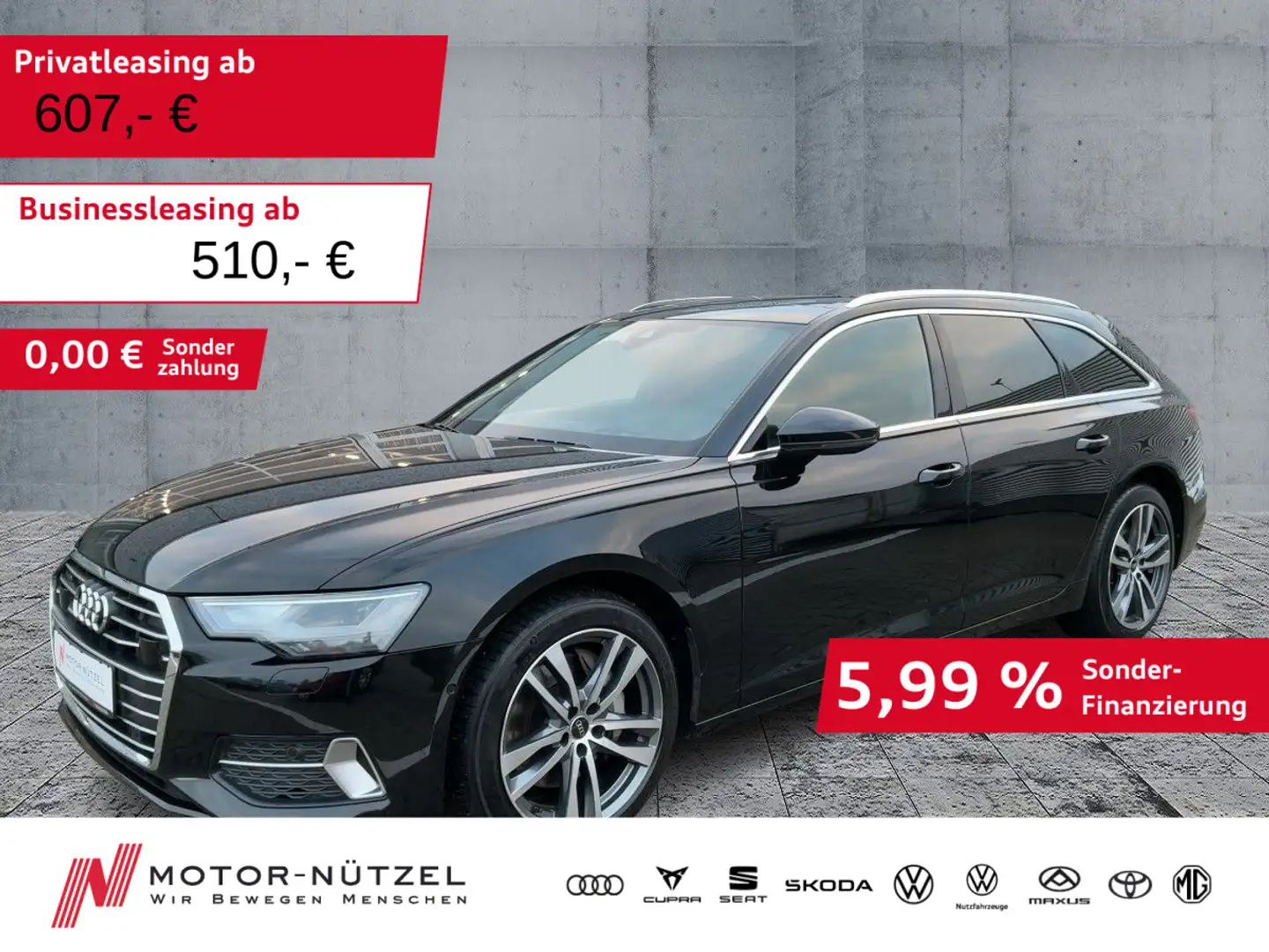 Audi A6 50 TDI QU SPORT 5JG+NAV+PANO+HuD+AHKVob Nero - 1