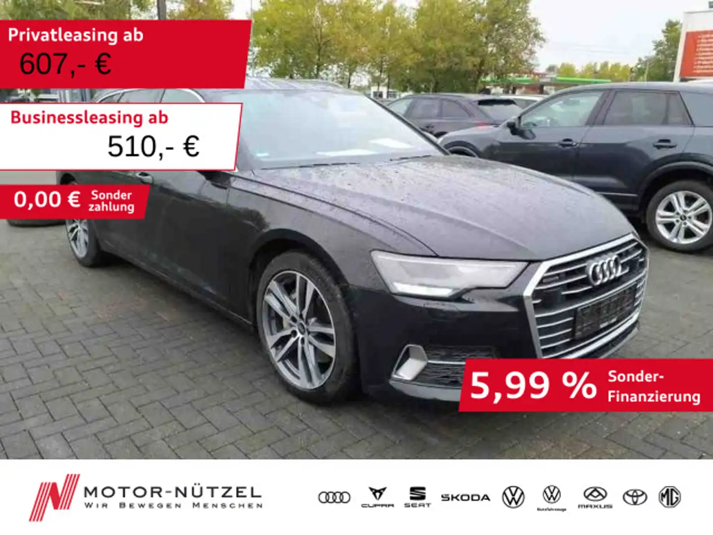 Audi A6 50 TDI QU SPORT 5JG+NAV+PANO+HuD+AHKVob Schwarz - 1