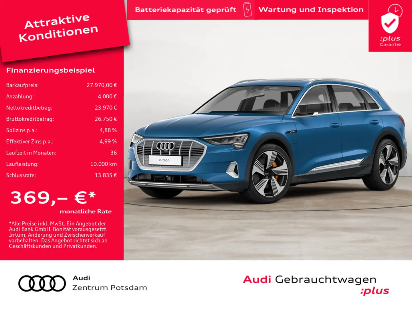 Audi e-tron 55 quattro MATRIX PANORAMA B&O Blau - 1