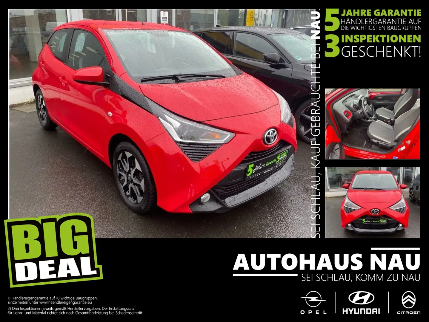 Toyota Aygo 1.0 x-play connect inkl. Inspektionspaket ! Red - 1