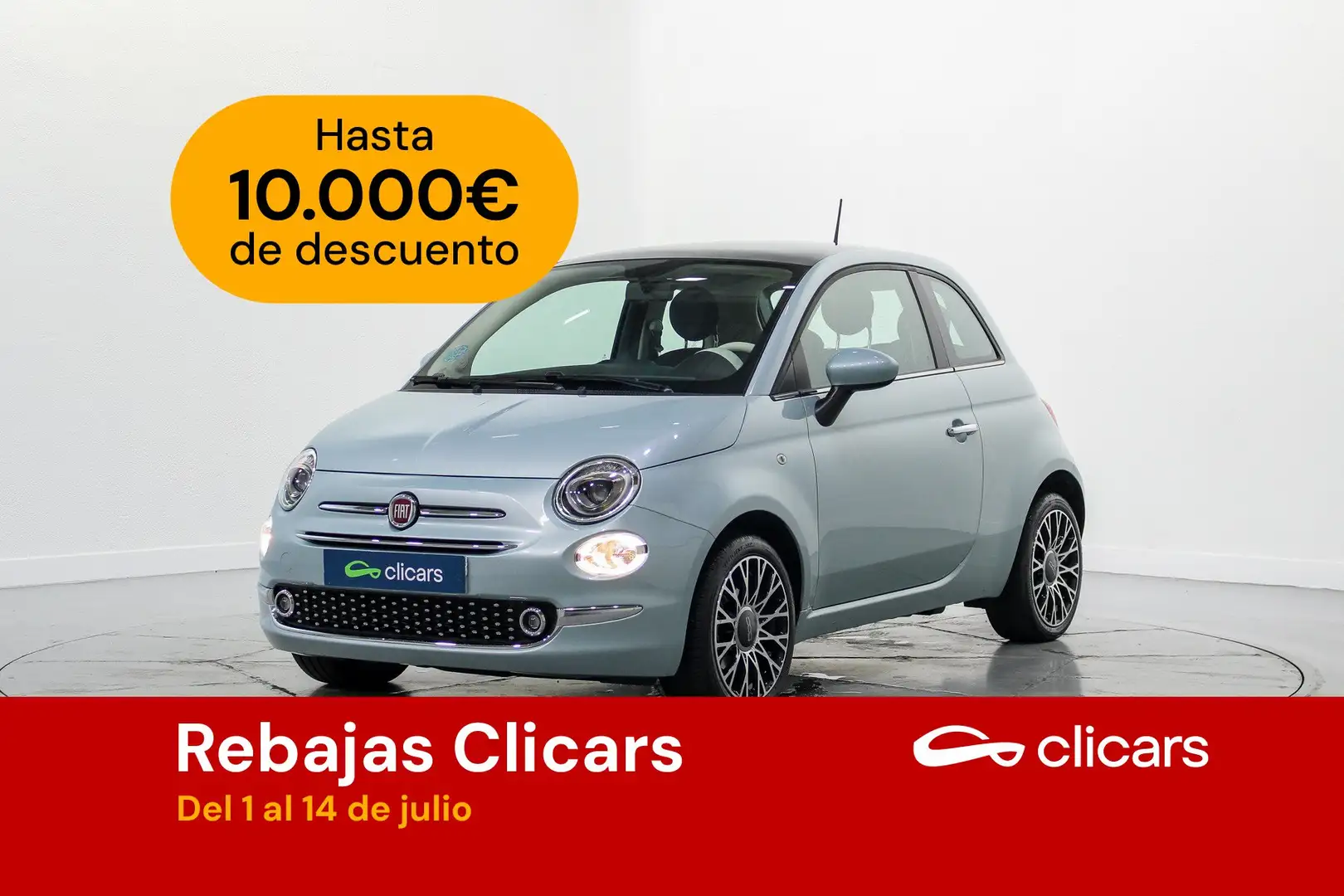 Fiat 500 1.0 Hybrid Monotrim 52kW Azul - 1