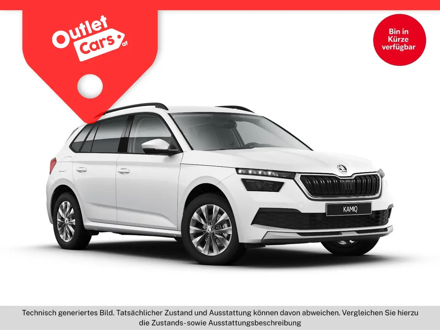 Skoda Kamiq 1.0 TSI Ambition LED+RFK+KeyLess+LM+PDC Weiß - 1