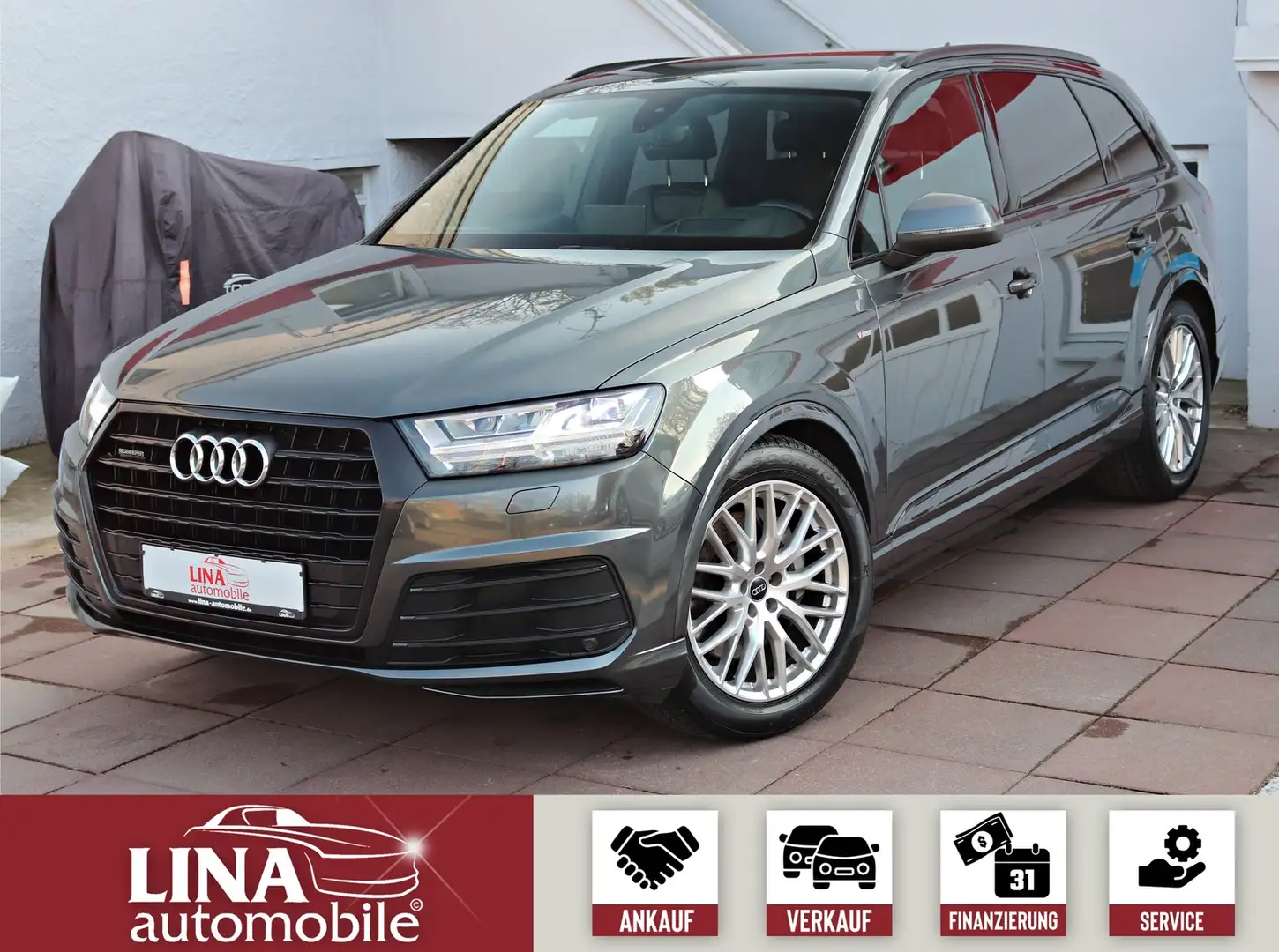 Audi Q7 3.0 TDI Quat. S-Line 7Sitz*StandHz*SOFT*NACHT Grau - 1