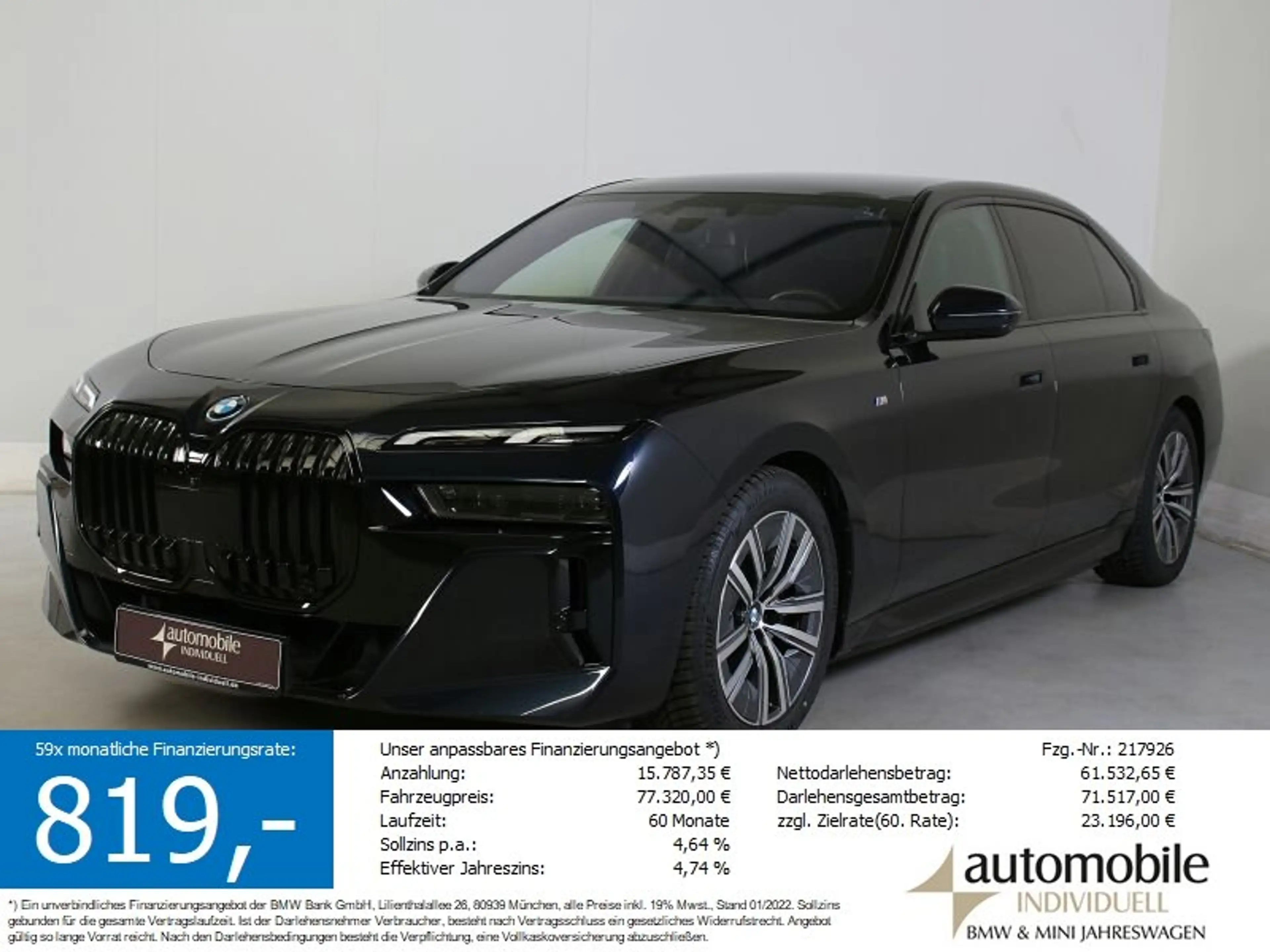 BMW i7 xDr.60 M Sport PRO Fondentertain AHK B&W vol