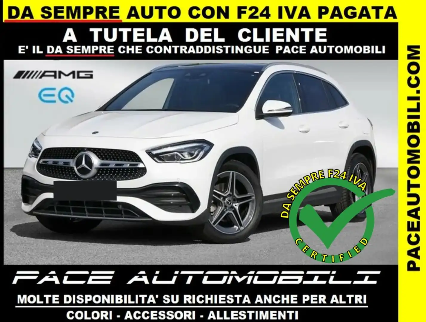 Mercedes-Benz GLA 200 AMG PREMIUM TETTO PANORAMA MBUX LED 19" PDC ACC Bianco - 2