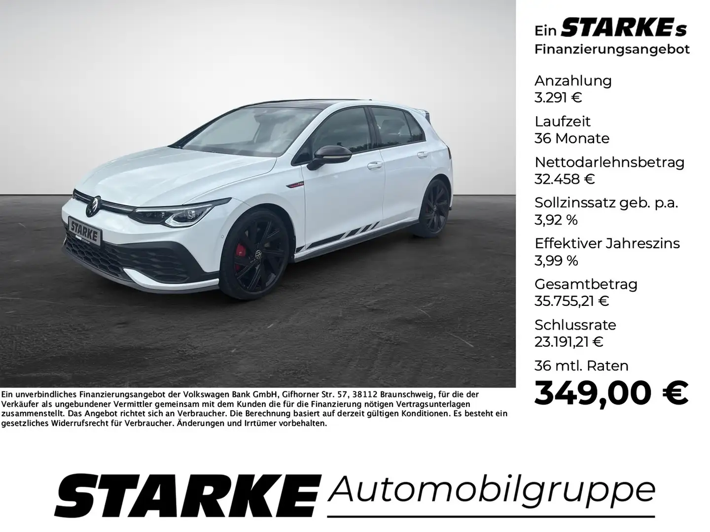 Volkswagen Golf GTI Clubsport 2.0 TSI DSG Black Style Weiß - 1