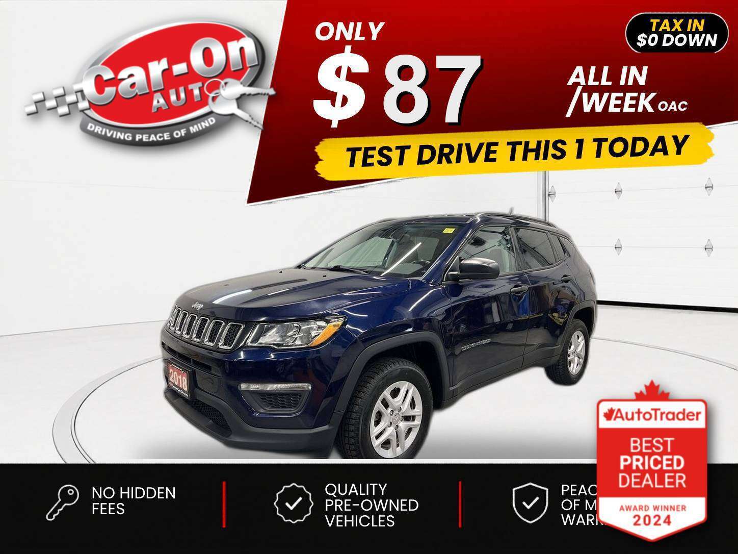 Blue 2018 Jeep Compass SUV / Crossover Four-Wheel Drive Automatic