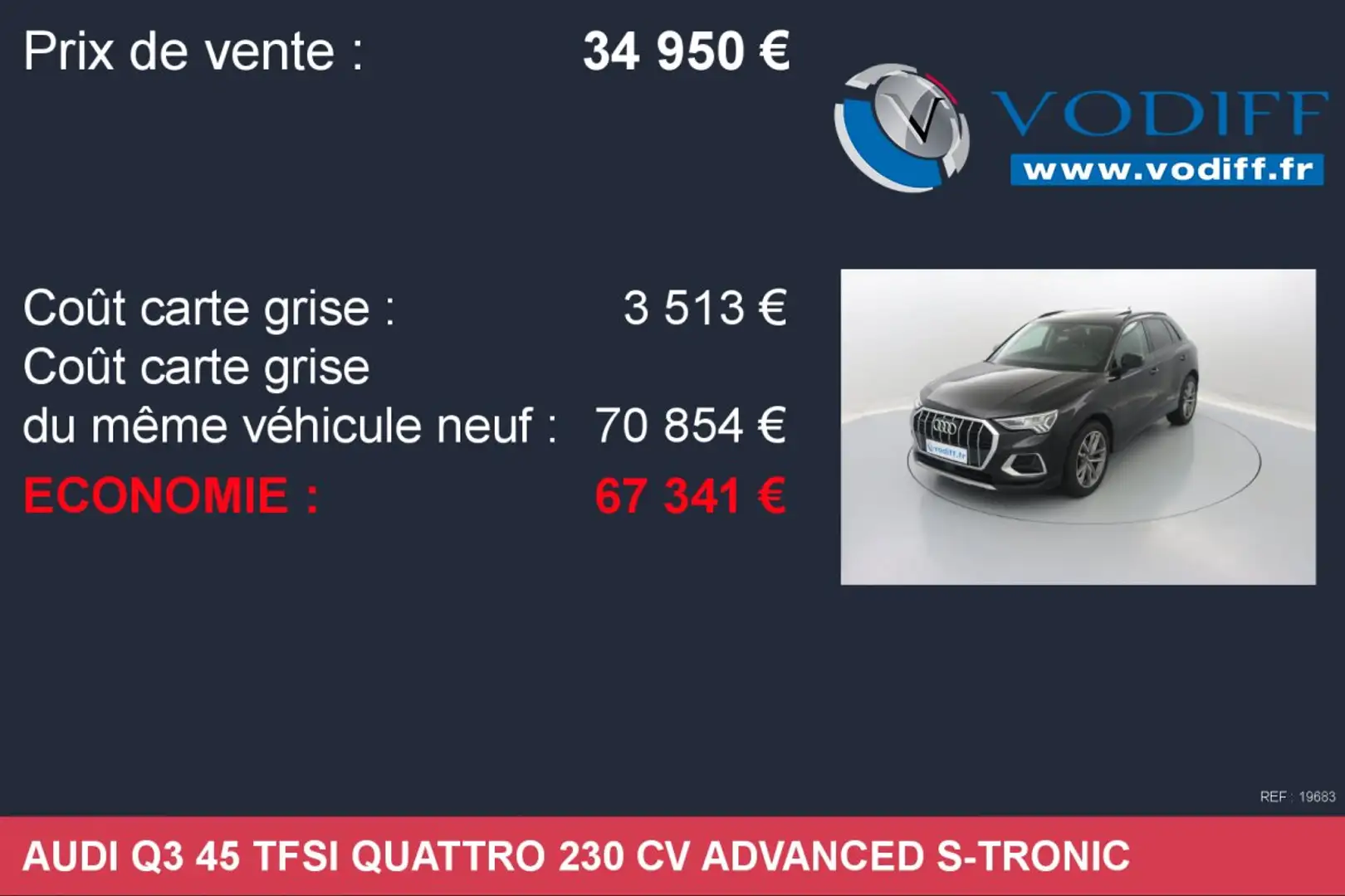 Audi Q3 45 TFSI QUATTRO 230 CV ADVANCED S-TRONIC Zwart - 2