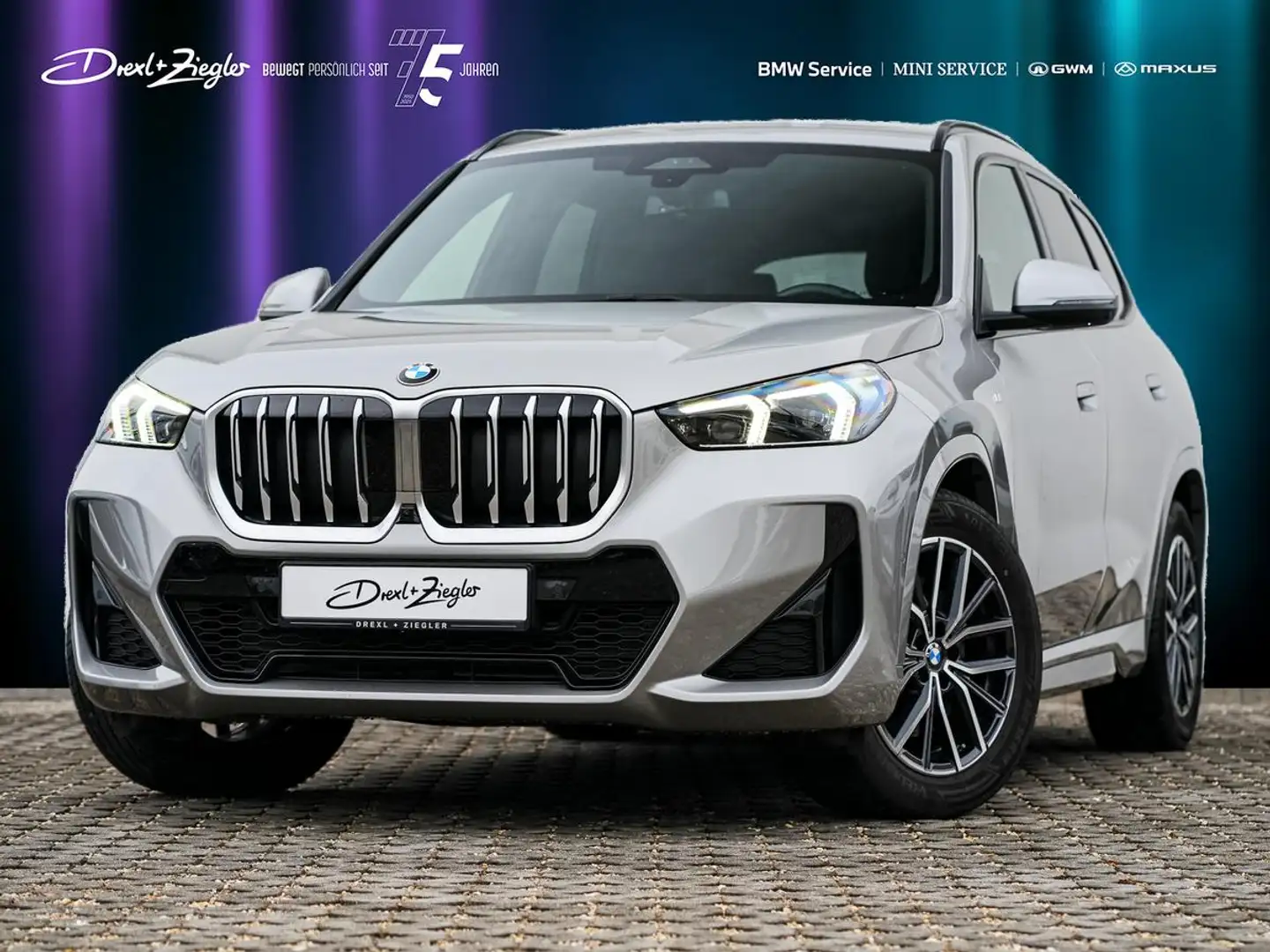 BMW X1 xDrive23d M-Sport AHK PANO ACC HuD H&K 360° Silber - 1
