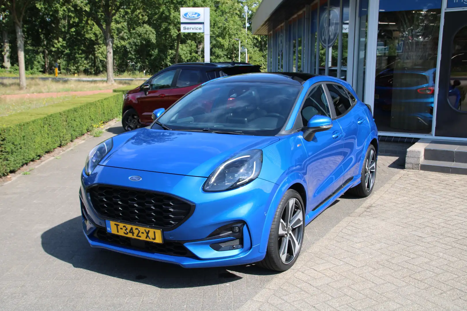 Ford Puma 1.0 EcoBoost 155 PK Hybrid ST-Line X AFN.TREKHAAK Blauw - 1