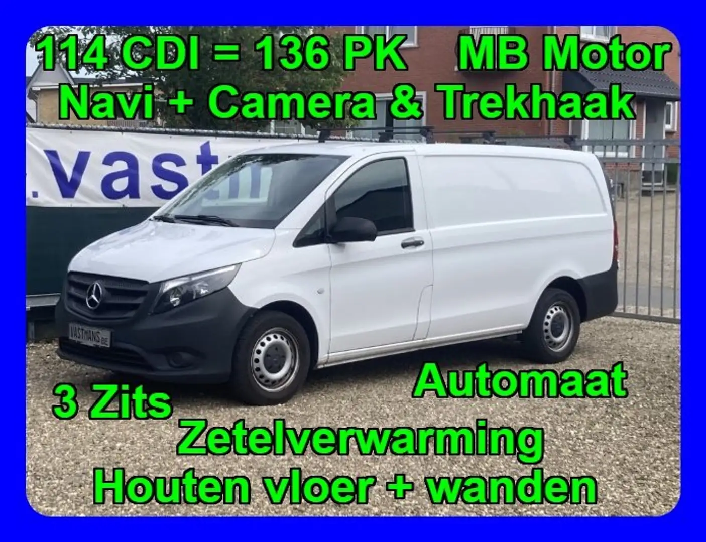 Mercedes-Benz Vito 114 / 23.100 € + BTW / Navi / Automaat / Camera Wit - 1