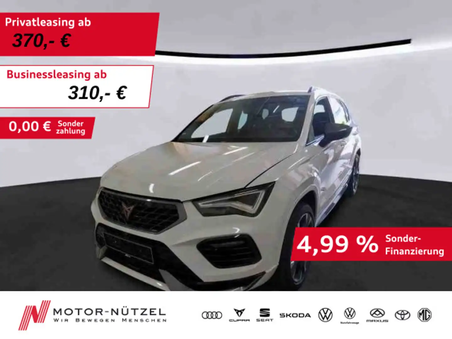 CUPRA Ateca 2.0 TSI DSG 4D VZ LED+ACC+AHK+NAV+SHZ+360° Weiß - 1