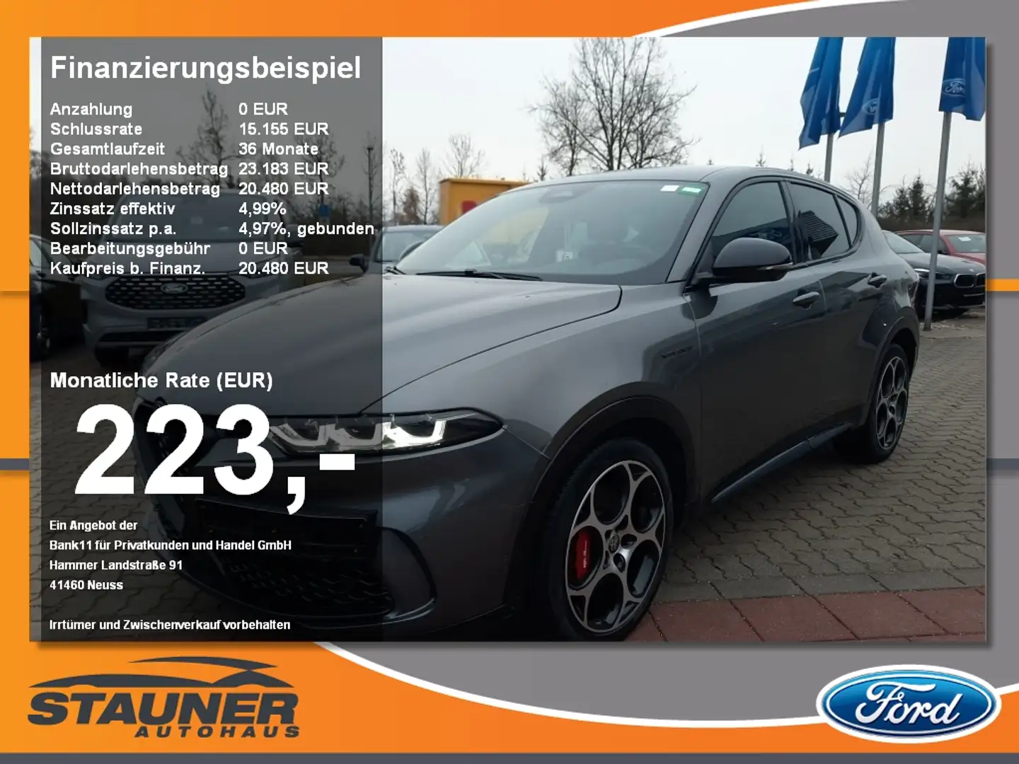 Alfa Romeo Tonale 1.5 Veloce LED h/k Leder SHZ ACC Kamera Grau - 1