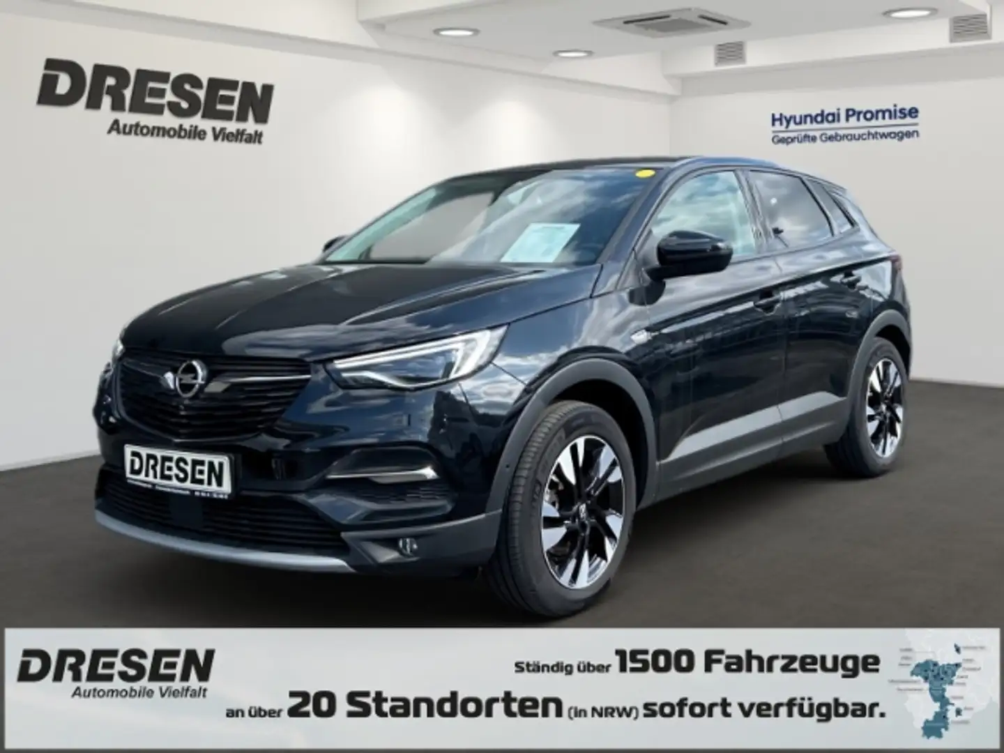 Opel Grandland X Elegance 1.5 AHK-abnehmbar Navi 360 Kamera LED Kur Schwarz - 1