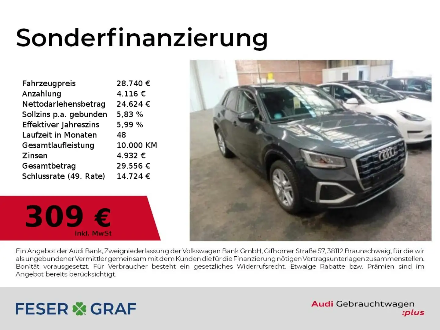 Audi Q2 35TFSI advanced S tronic Pano/GRA/VC/SHZ/Kamera Gris - 1