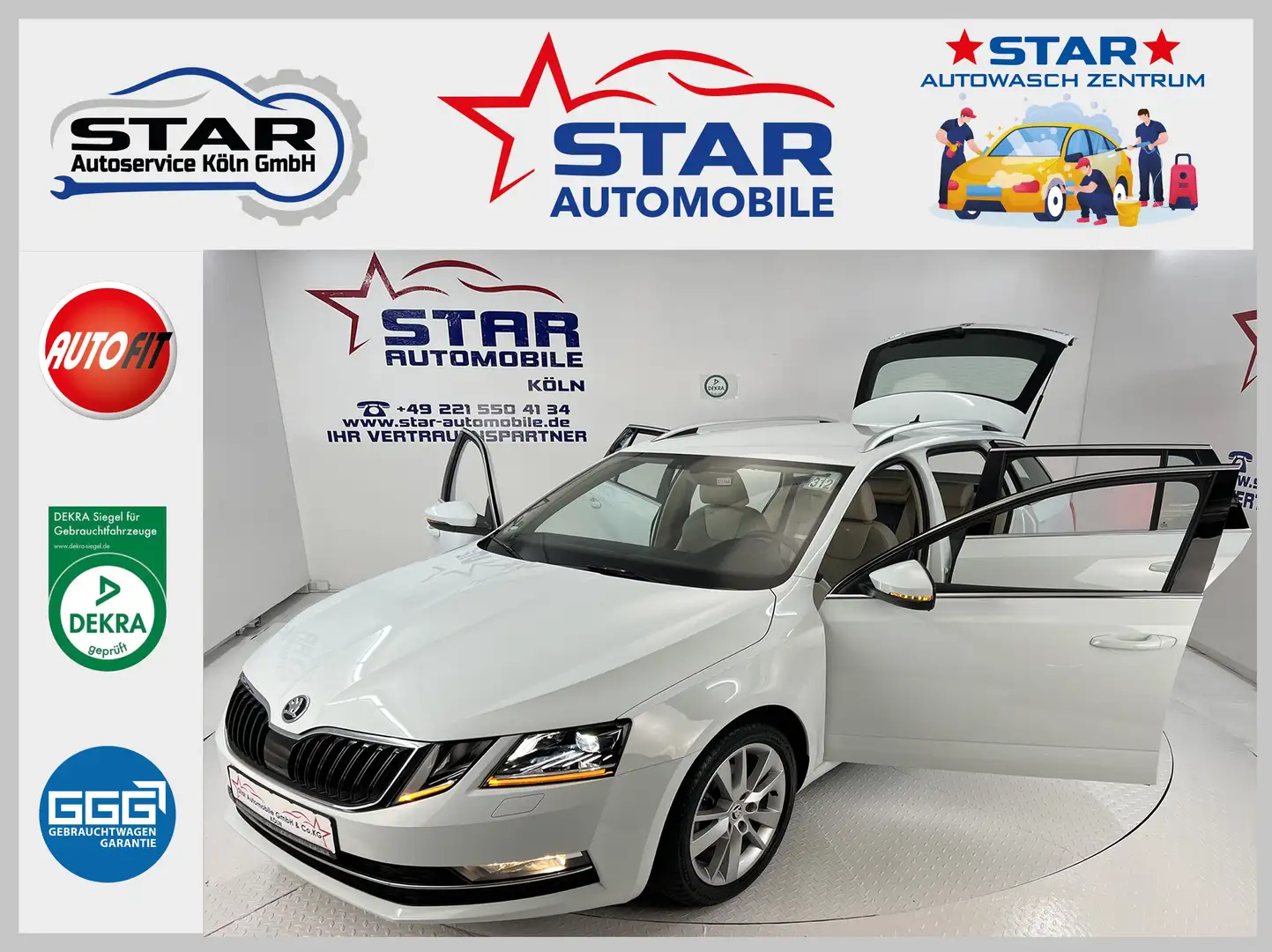 Skoda Octavia Octavia Combi Style Green tec*1,0-85KW*LED*AHK*EU6 Weiß - 1
