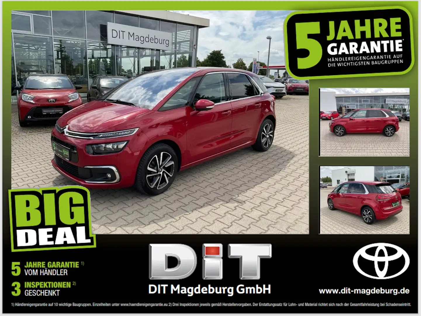 Citroen C4 Picasso /Spacetourer 1.2 Shine KinderPa.Massage Rot - 1
