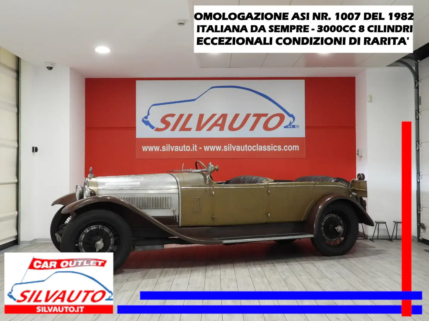 Oldtimer Bugatti TYPE 44 3000cc 8 CILINDRI TORPEDO CARROZZATA GHIA Braun - 1