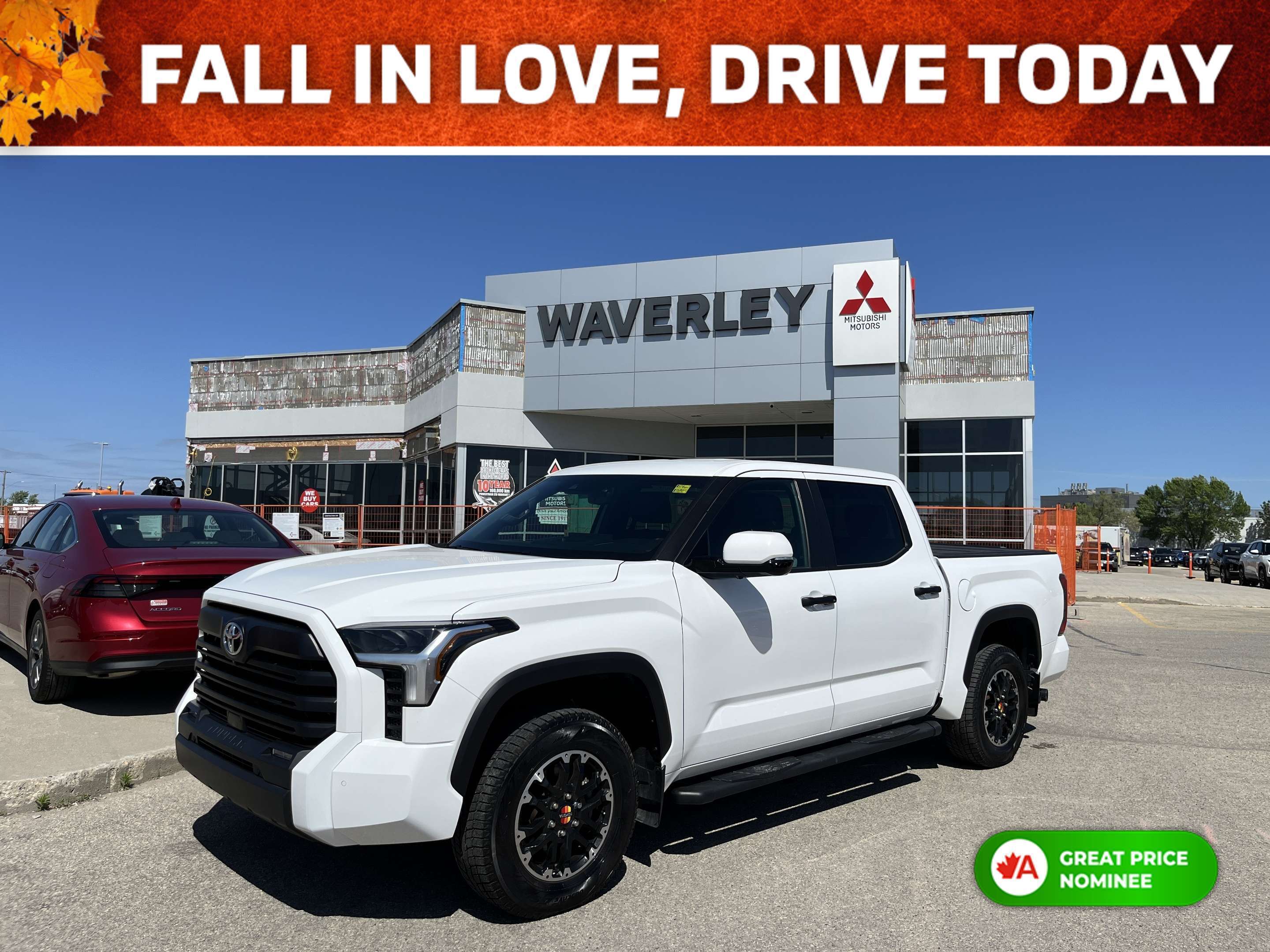 White 2025 Toyota Tundra Pickup Truck Four-Wheel Drive Automatic
