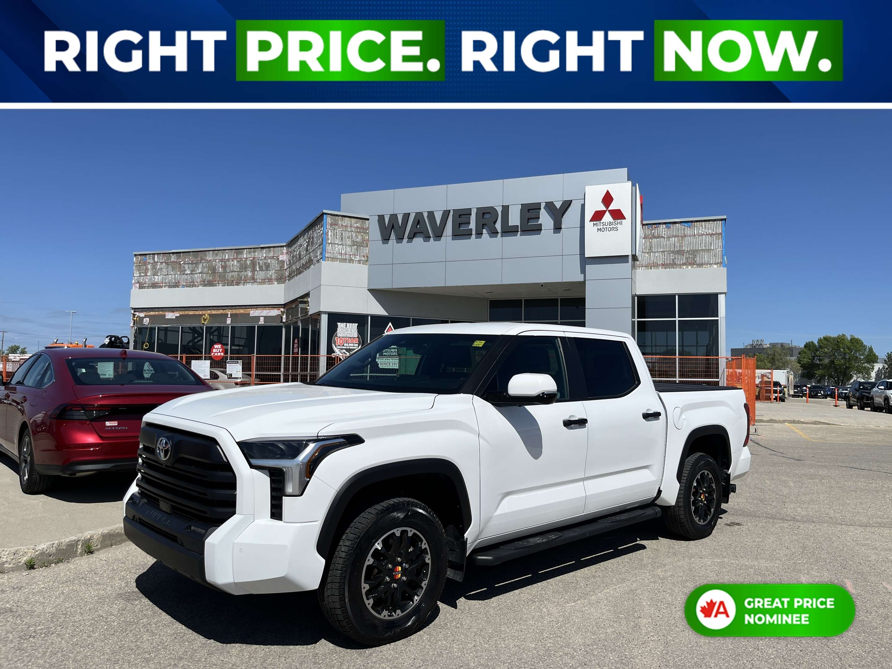 White 2025 Toyota Tundra Pickup Truck Four-Wheel Drive Automatic