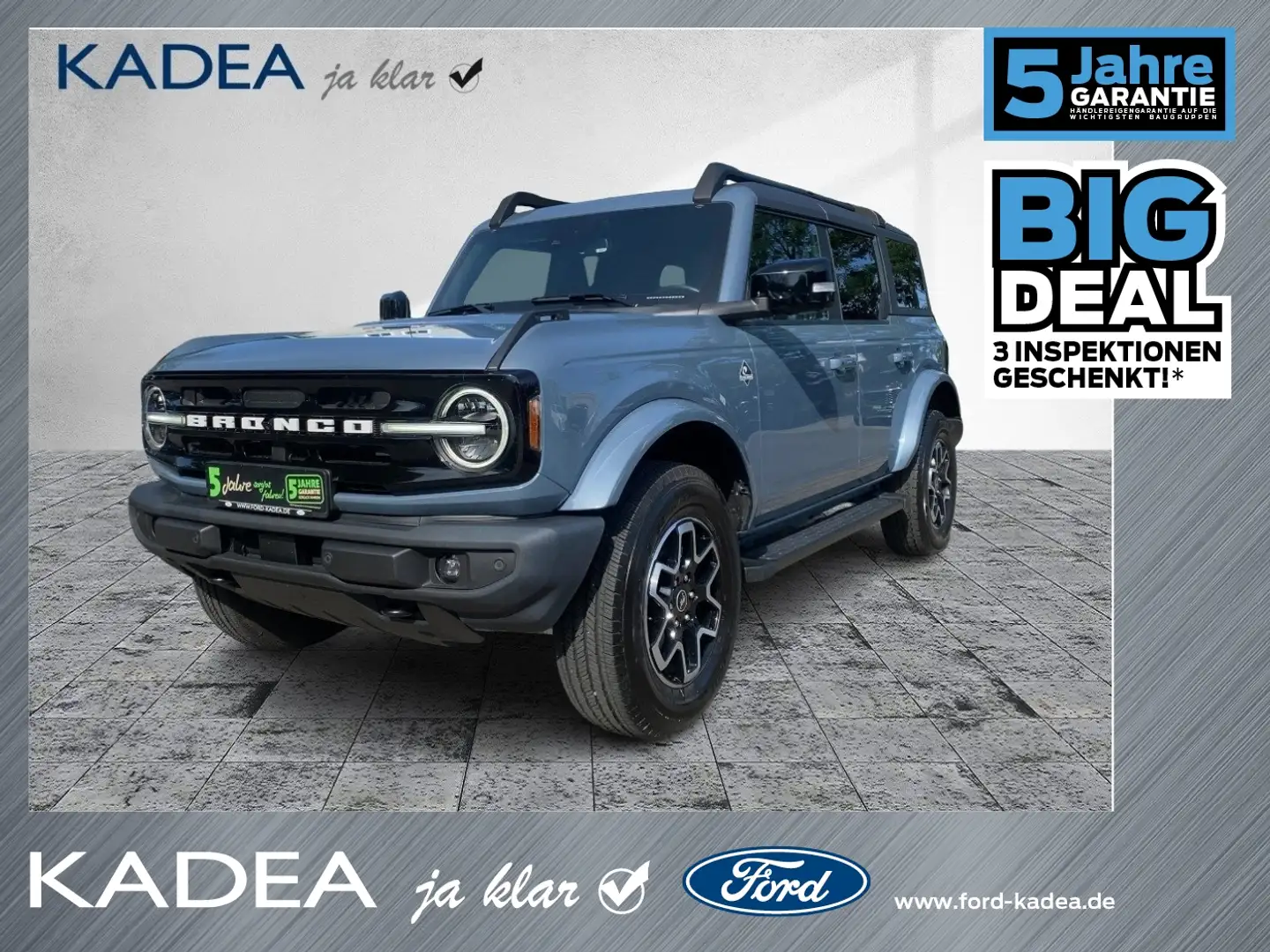 Ford Bronco 2.7 Outer Banks ACC|LED|B&O|Kamera Gris - 1
