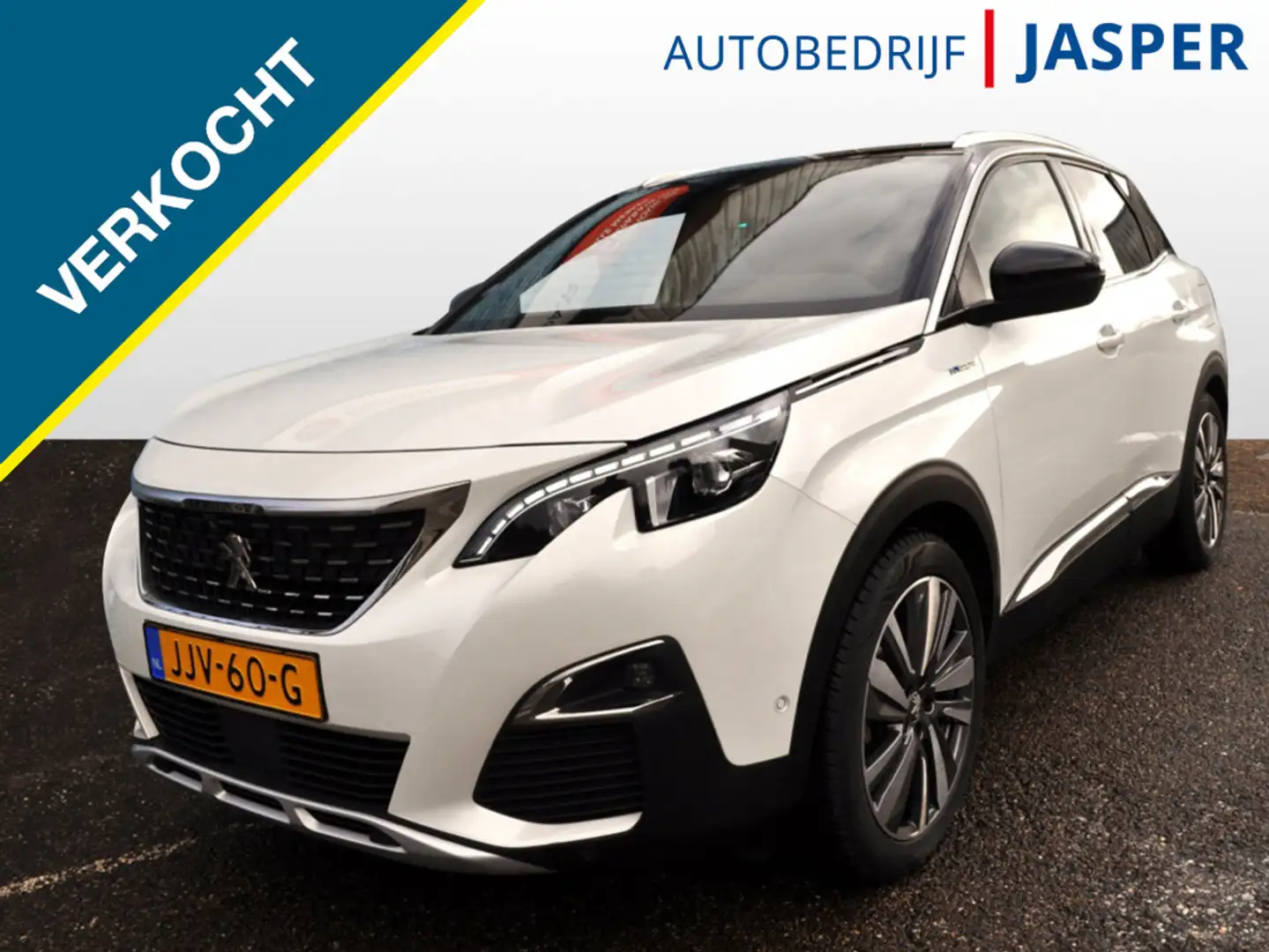 Peugeot 3008 1.6 HYb4wiel 300Pk GT leer mass nav Gripc Blanc - 1