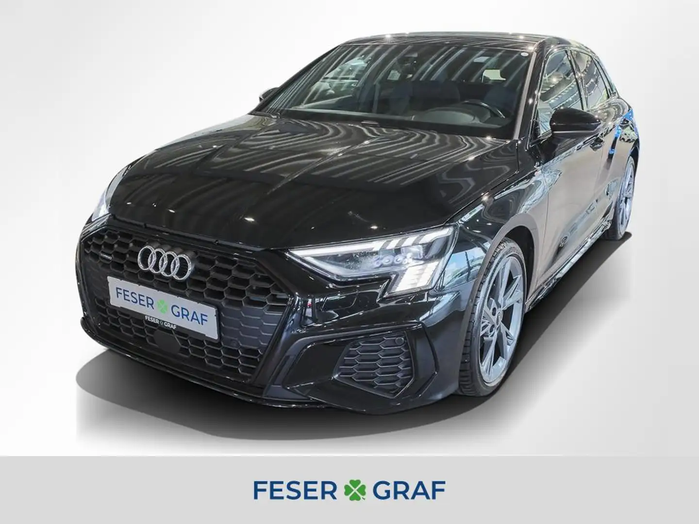 Audi A3 40 TDI qu.2x S line AHK Matrix Pano Zwart - 1