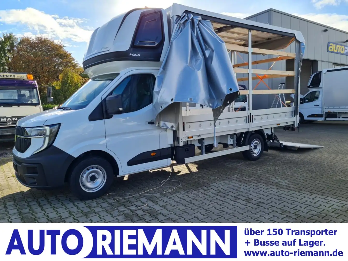 Renault Master Pritsche Schiebe Plane Schlafkab LBW Luftfe Weiß - 1