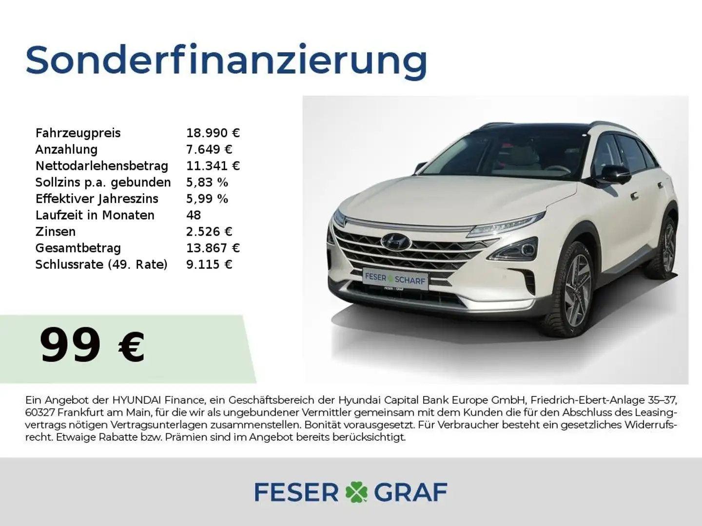 Hyundai NEXO PRIME-PAKET NAVI KAMERA SHZ LHZ CARPLAY Blanco - 1
