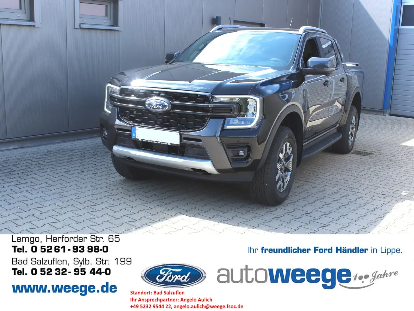 Ford Ranger Wildtrak PHEV e-4WD Doppelkabine Schwarz - 1