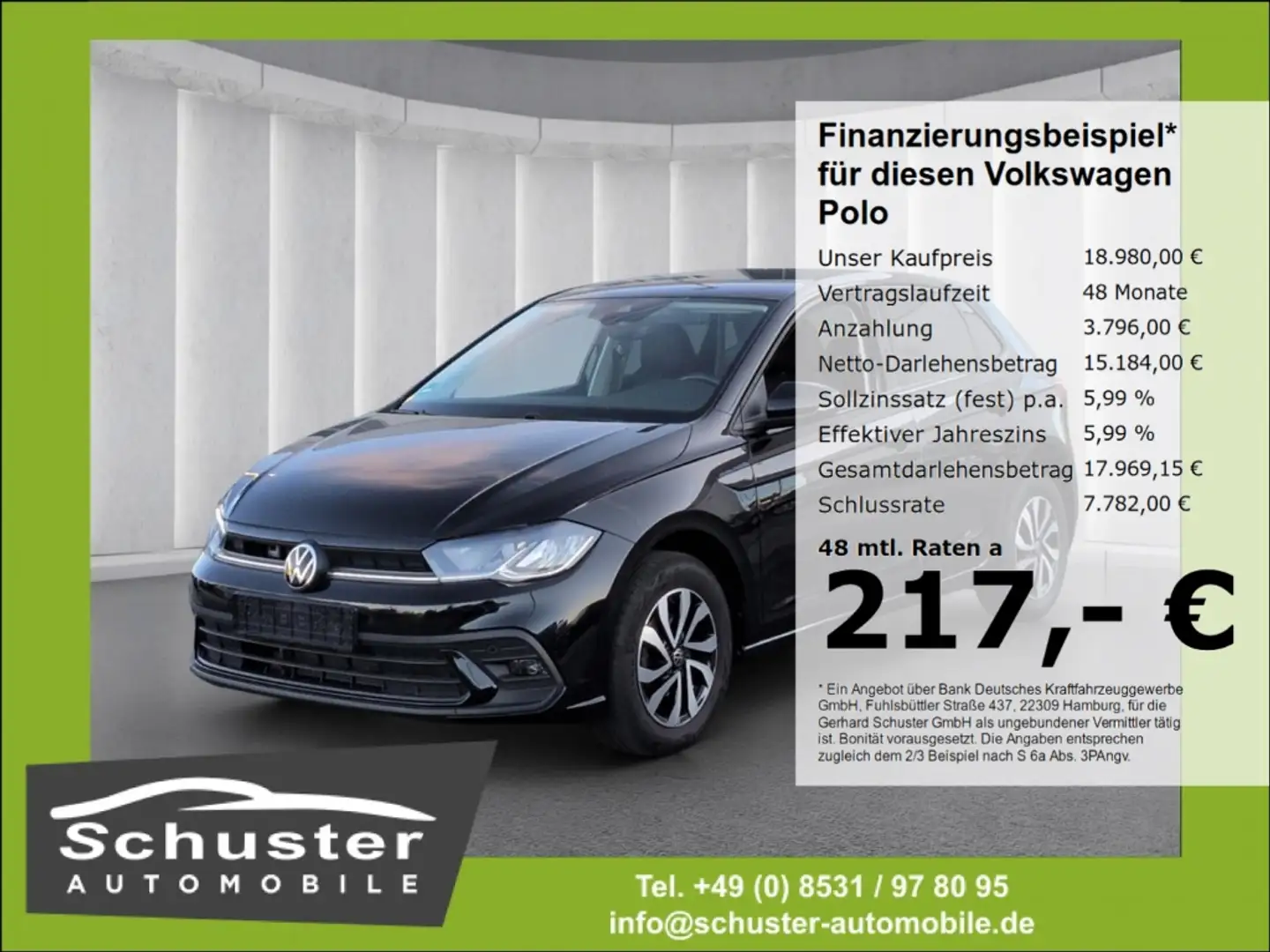 Volkswagen Polo VI ACTIVE 1.0TSI*DSG ACC LED digCockp SHZ Schwarz - 1