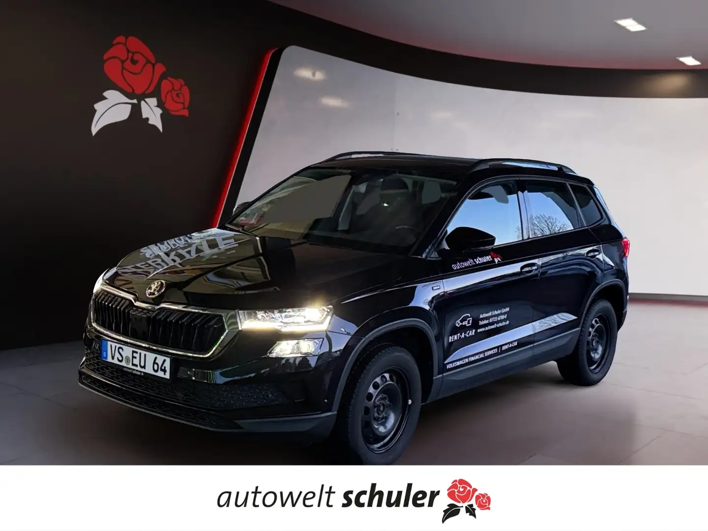 Skoda Karoq 1,5 TSI DSG Selection AHK Navi Schwarz - 1
