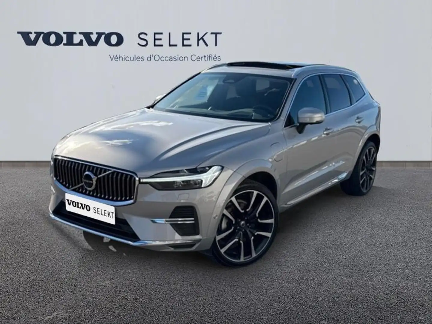 Volvo XC60 T6 AWD 253 + 145ch Utimate Style Chrome Geartronic Argent - 1