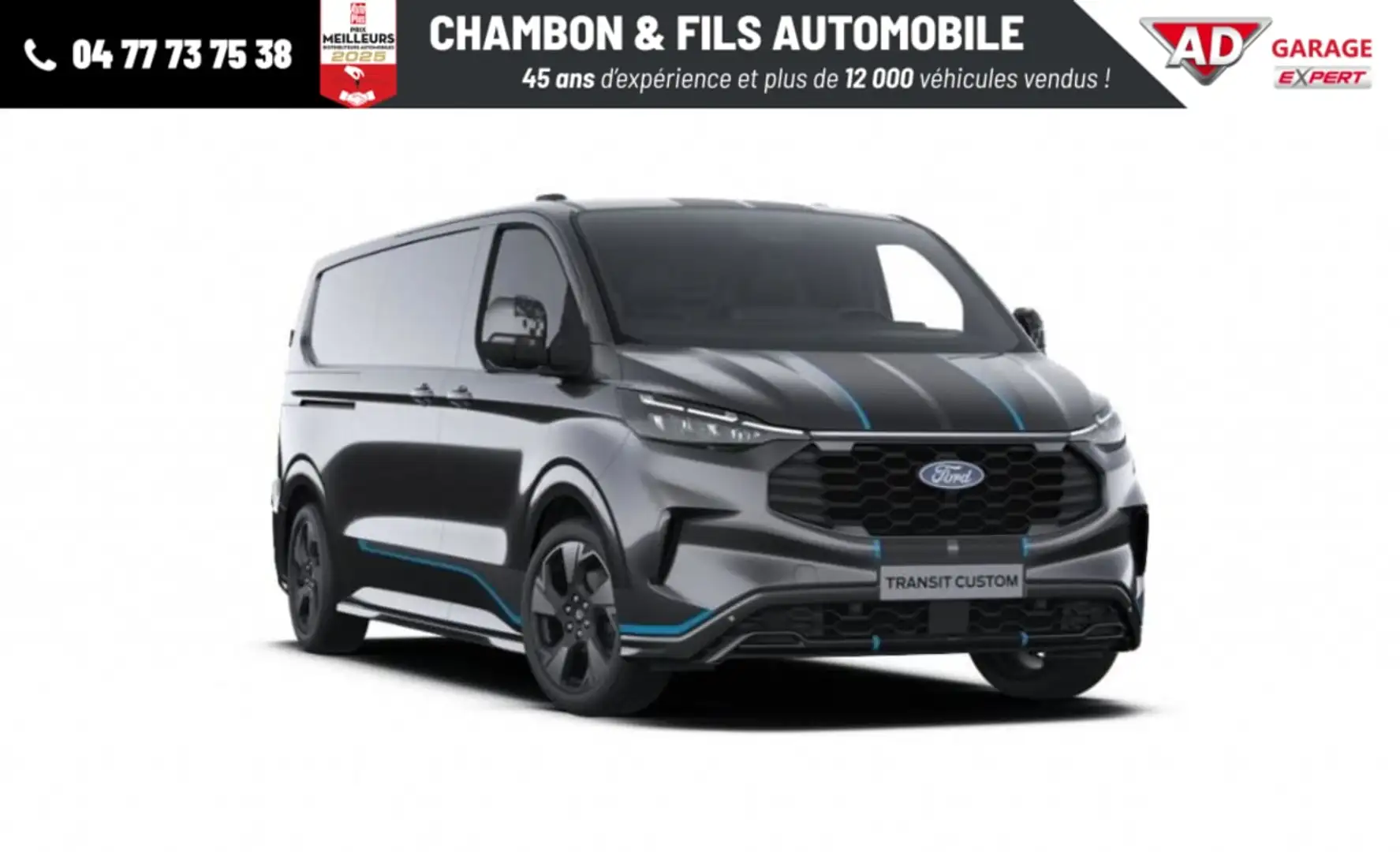 Ford FOURGON 320 L2H1 2.0 ECOBLUE 170 CH BVA8 SPORT pri Gri - 1