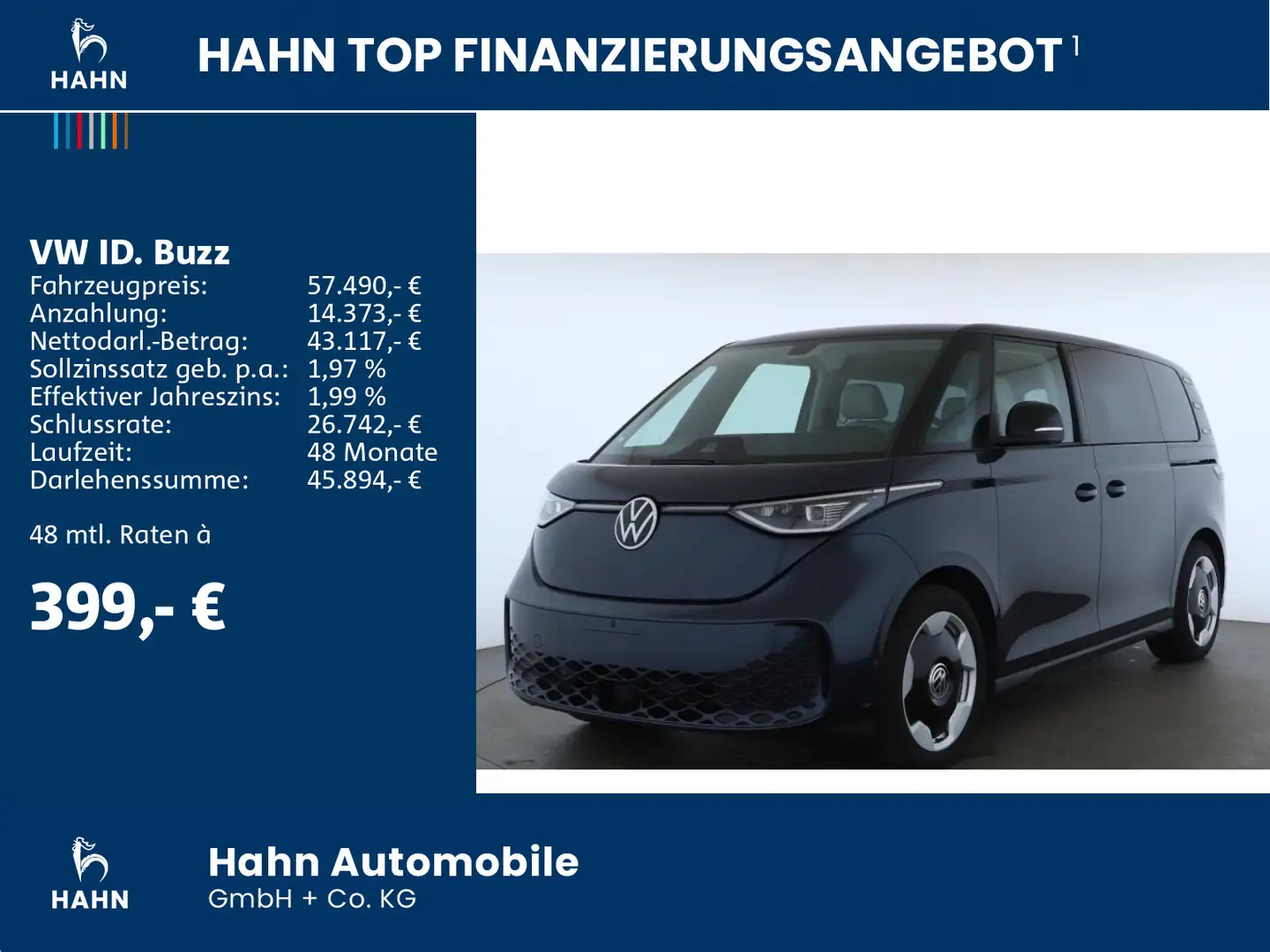 Volkswagen ID. Buzz ID.Buzz PRO 210kW AHK ACC IQ.LIGHT Bleu - 2