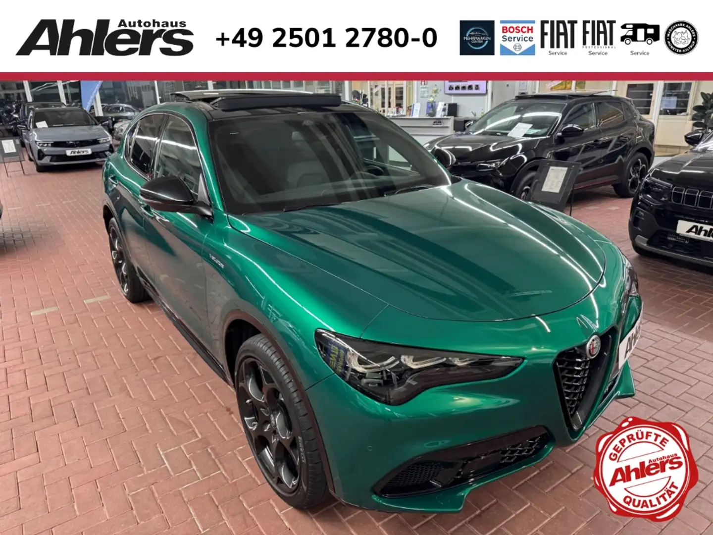 Alfa Romeo Stelvio Veloce Q4+SCHIEBEDACH+LEDER+HARMAN+BREMBO+ Vert - 1