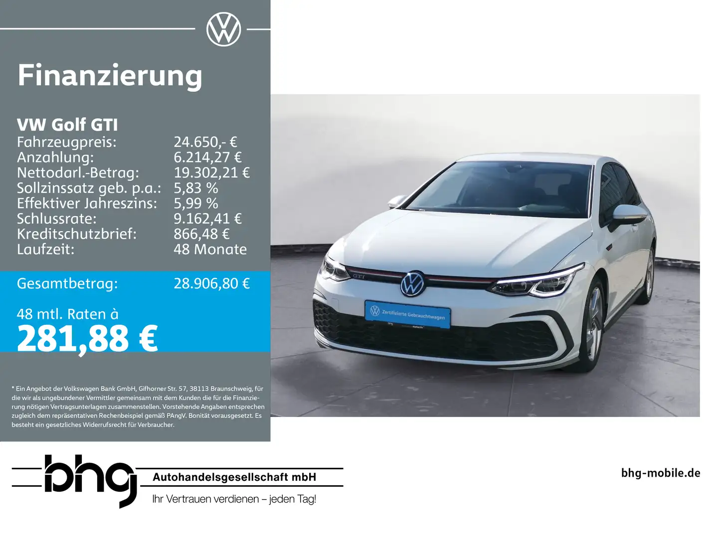 Volkswagen Golf GTI 2.0 TSI #Navi #LED #Kamera #Business-Pa Weiß - 1