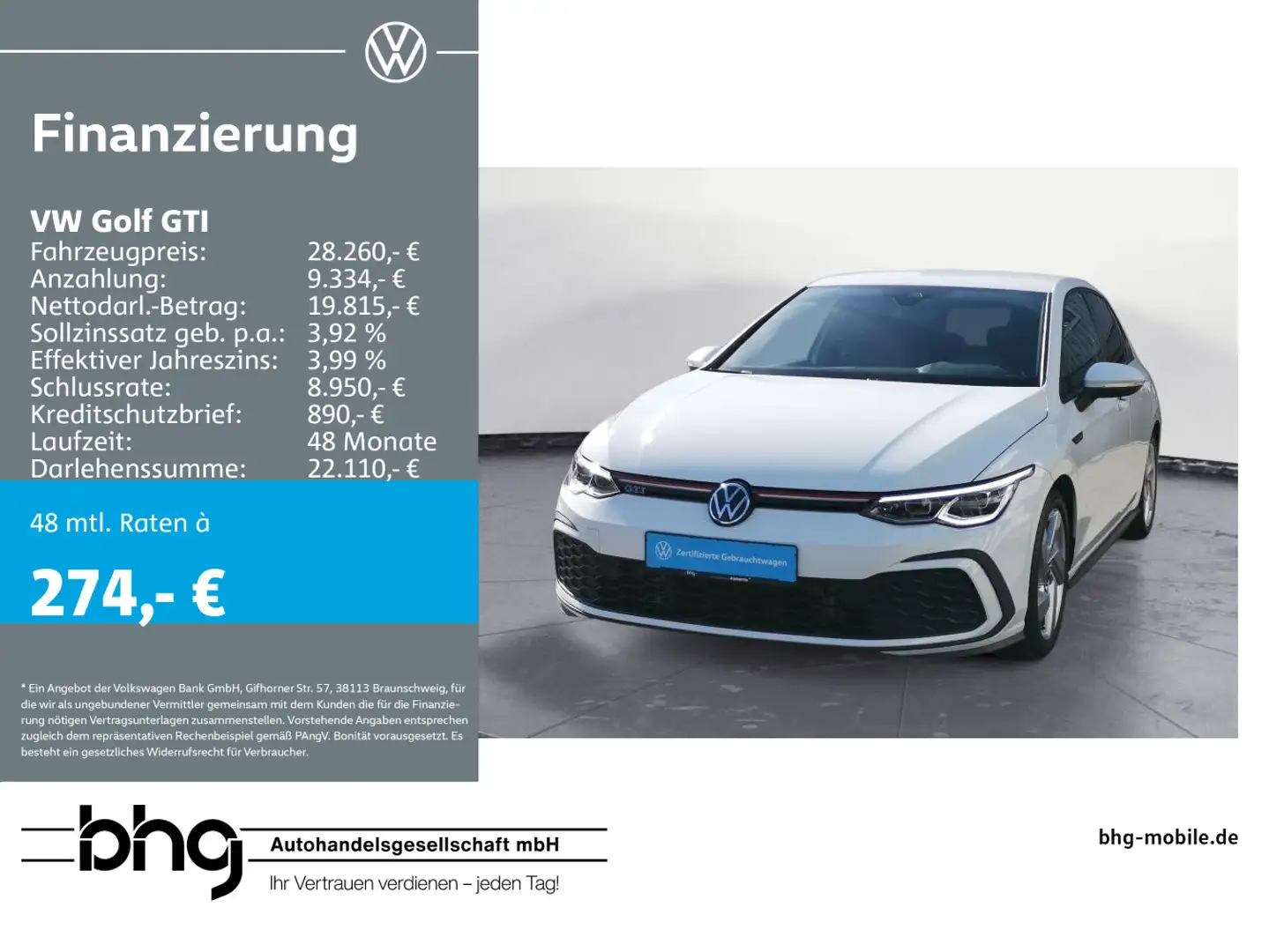 Volkswagen Golf GTI 2.0 TSI #Navi #LED Weiß - 1
