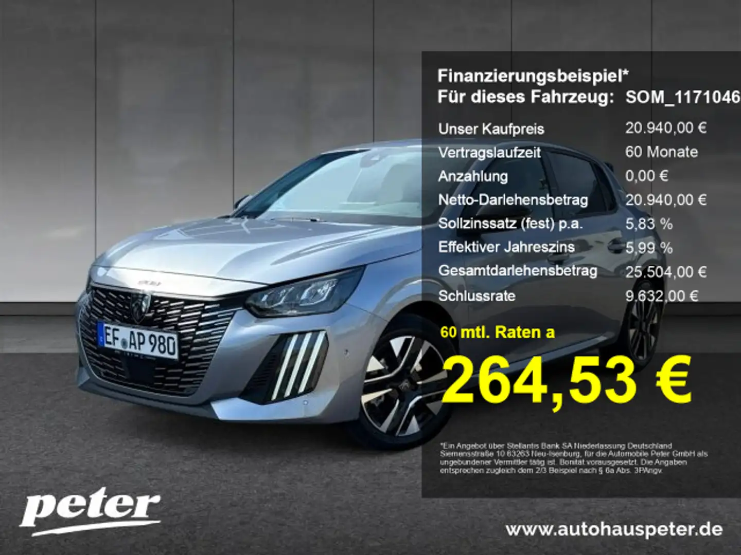 Peugeot 208 208 Allure Hybrid 100 eDSC +Kamera+SHZ+Navi+ Silber - 1